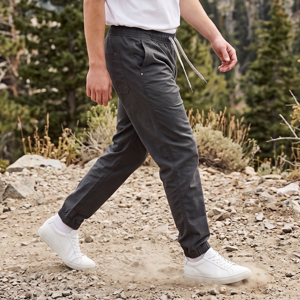 Vuori Ripstop Climber Pants Mens Medium Charcoal Grey Organic Cotton Jogger